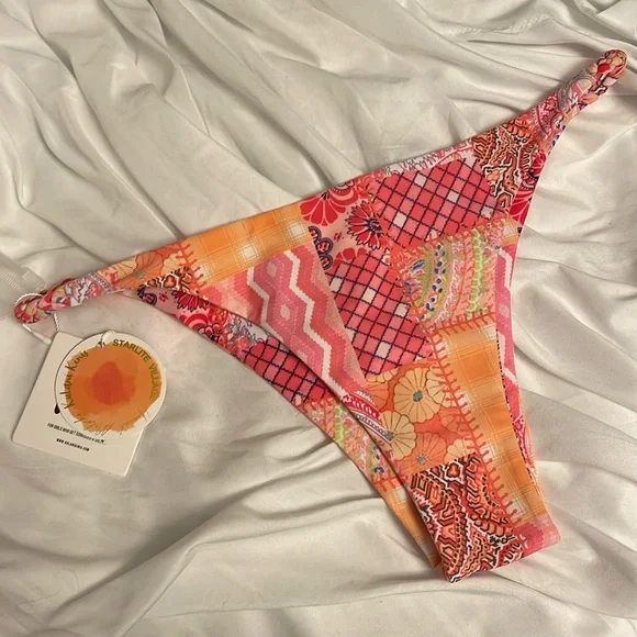 Pink Patchwork bikini bottoms - Picture 1 of 5